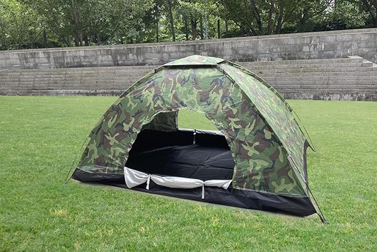 Sutekus Camping Tent Lightweight Backpacking Tent Camouflage Outdoor Equipment for Camping Hiking Biking Trip Upgraded Large Space