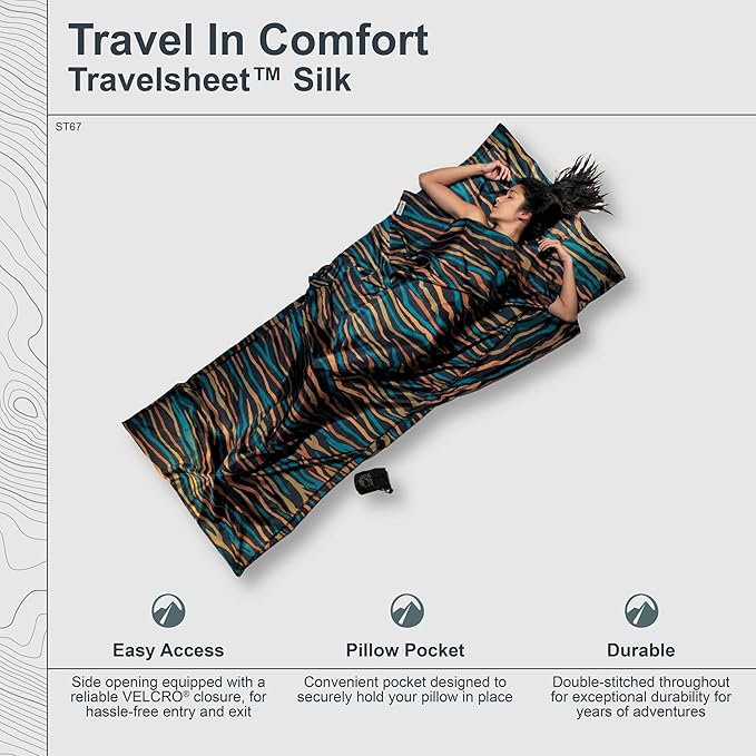 COCOON - Premium - TravelSheet -Silk - African Night - Regular