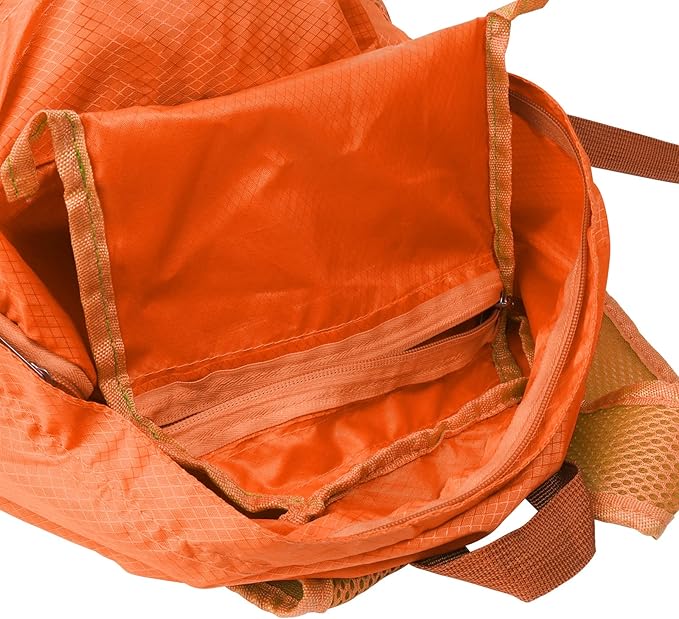 25L Backpack Packable Foldable Ultra Lightweight Water Resistant Durable Camping Travel Hiking Daypack for Men Women (Orange)