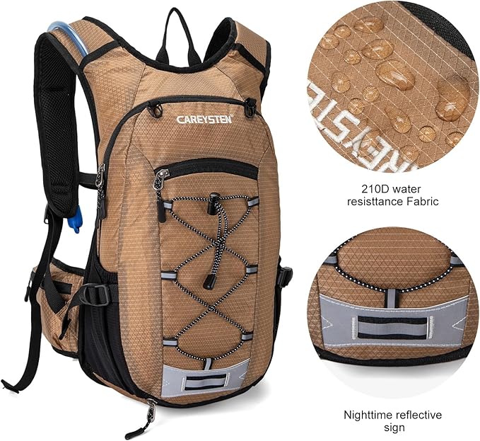 Hydration Backpack Cycling Backpack Women Running Backpack Water Backpack for Hiking Biking Backpack for Men Equipped with 2L Water Bag