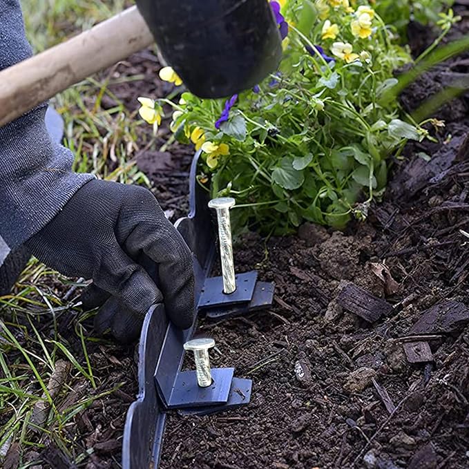 14 Inch Heavy Duty Spiral Landscape Spikes Solid Galvanized Metal Garden Stakes for Speed Bump, Wheel Stop, Paver Edging, Floor Covering, Weed Barriers, Tent, Garden Plants (15)