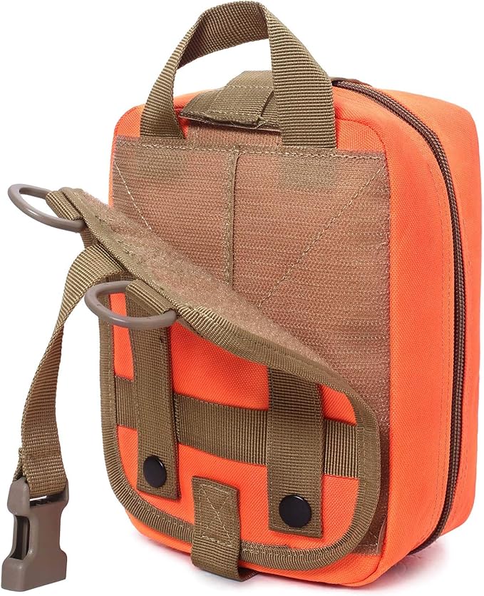 Molle Tactical Medical Pouch - Sturdy 600D Nylon Rip-Away EMT First Aid Bag (Bag Only)