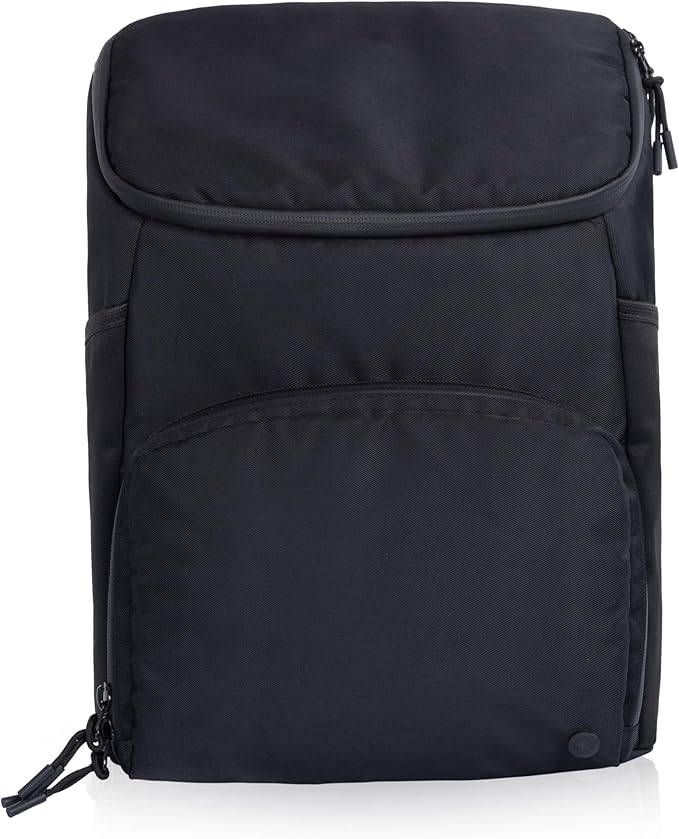 PICNIC TIME PTX 2.0 Tarana Backpack Cooler, Soft Cooler Backpack, Insulated Lunch Bag, Backpack Cooler made with Recycled Material, Upcycled Cooler Bag, (Black)