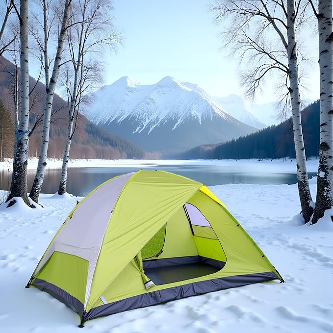 4-6 Person Dome Camping Tent, Family Camping Tent, 83x106 inches, Waterproof Oxford Flooring, for Fishing, Outdoor Camping, Hiking, Study Tours, Summer Camps.