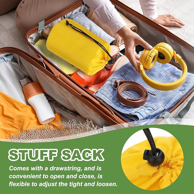PATIKIL Stuff Sack, Waterproof Outdoor Storage Sack Portable Drawstring Dust Flap Bag Lightweight Sleeping Bag for Camping Hiking Backpacking