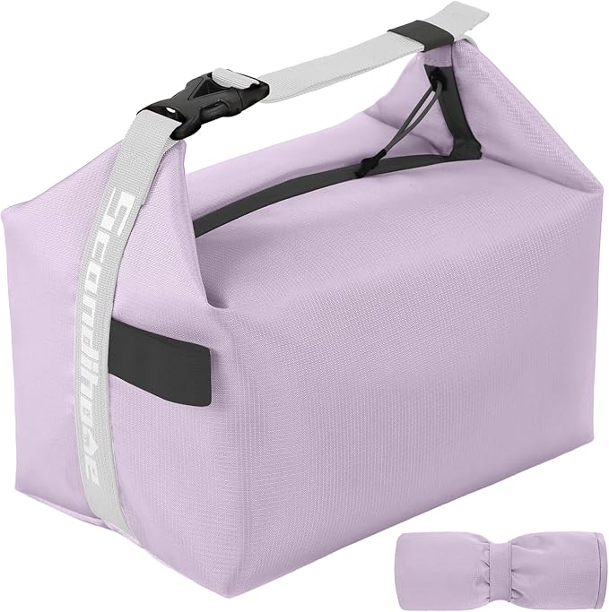 Lunch Bag for Women & Men Fresh Keep Lunch Box, Small Leakproof Cooler Bag Food Lunch Containers High Capacity Reusable Loncheras para Mujer for Work, Office, Picnic, Travel (Purple)