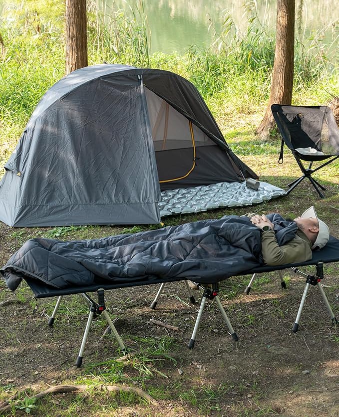 iClimb Heated Camping Blanket with Hood and Battery Pack (Dark Grey)