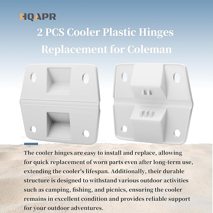 Cooler Plastic Hinges Compatible with for Coleman, Ice Chest Hinges Replacement Parts for Coleman Xtreme Coolers、Rubbermaid Coolers-2 Pack