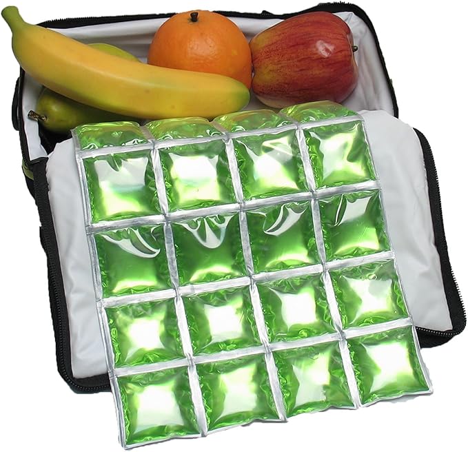ICY-COOLS Reusable Ice Packs for Coolers - Flexible Ice Sheets, Flat and Long-Lasting for Camping or Lunch Boxes, 10x16 & 8x12, 1 or 3 Pack