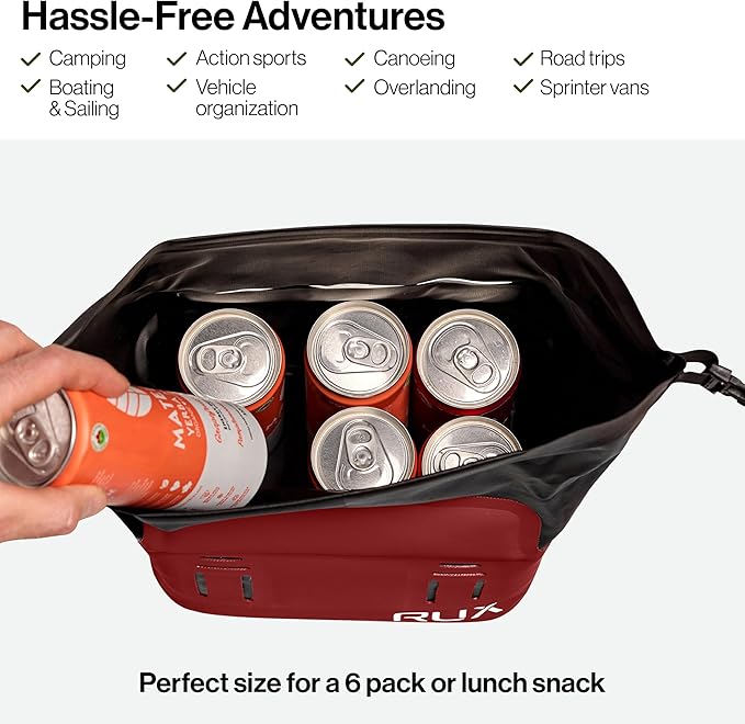 RUX 5L Cooler Cube - Our Small Cooler Bag is A Compact, Insulated Soft Cooler Perfect for Camping, Daily Carry, Or Van Life. Weatherproof, Modular, and Built to Go Anywhere.