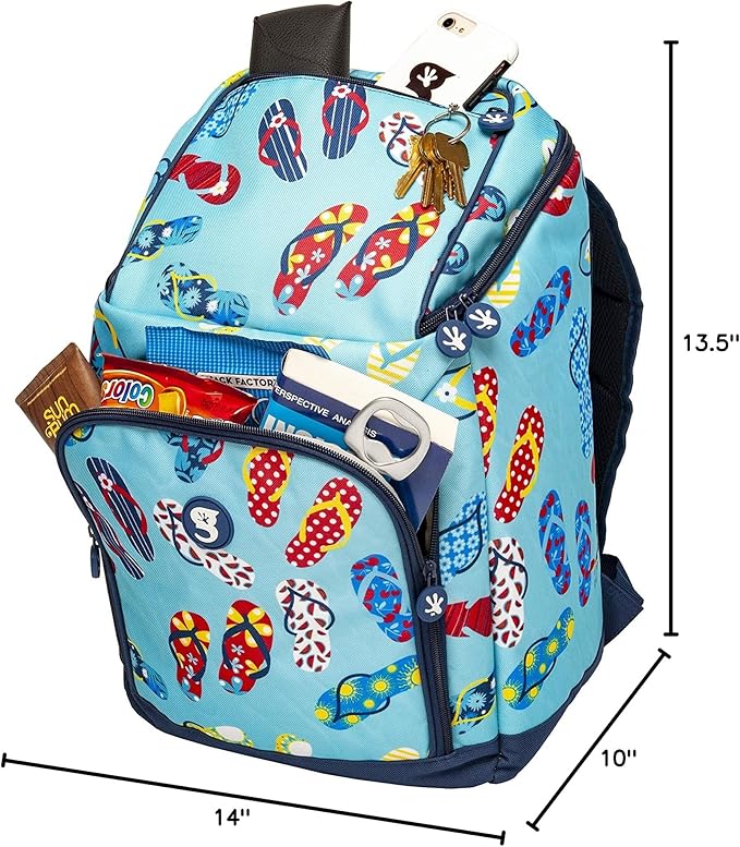 geckobrands Backpack Cooler – Hands-Free Insulated Cooler with Leak-Proof Compartment and Easy Access Pockets