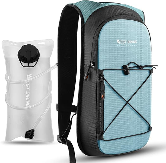 Hydration Backpack with 2L TPU Water Bladder, Lightweight Hiking Water Backpack, Running Hydration Pack for Cycling Climbing Camping Rave, Hydropack for Men Women