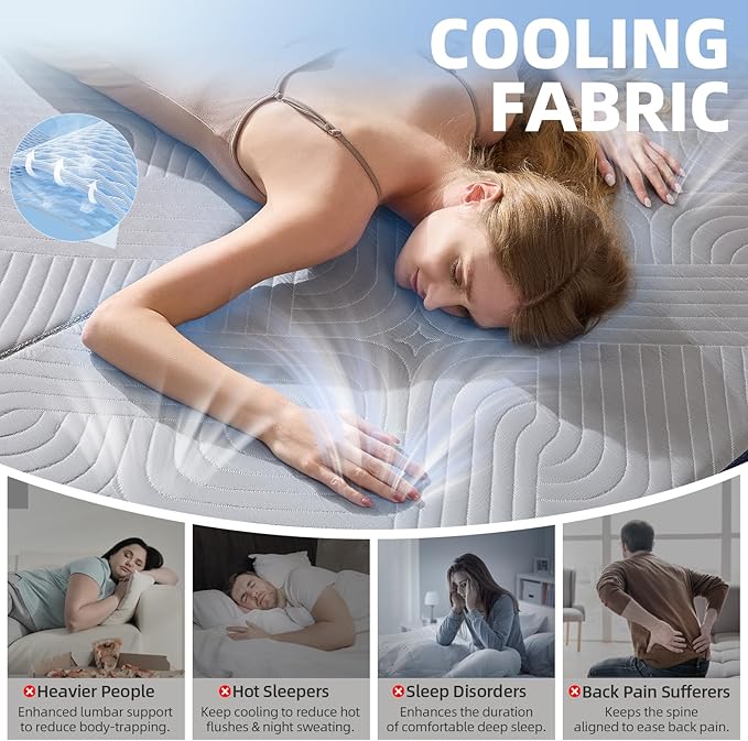 Cooling Foldable Mattress, 4 Inch Memory Foam Mattress/Topper with Cold Breathable Effect, Trifold Mattress for Murphy Bed, Portable Folding Floor Bed for Guest, Camping, Travel, Yoga - Twin