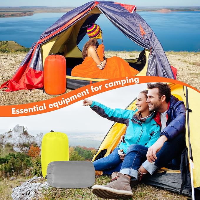 Macarrie 4 Pcs 0 Degree Camping Sleeping Bags Bulk for Adults 4 Season Warm Cold Weather Sleeping Bags with Compression Sack Lightweight Portable Waterproof for Backpacking Hiking Outdoor