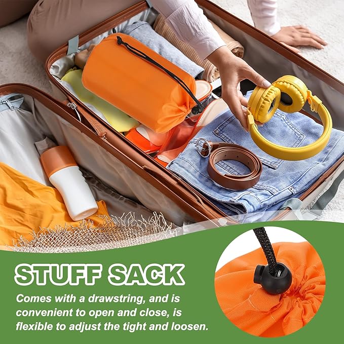 PATIKIL Stuff Sack, Waterproof Outdoor Storage Sack Portable Drawstring Dust Flap Bag Lightweight Sleeping Bag for Camping Hiking Backpacking