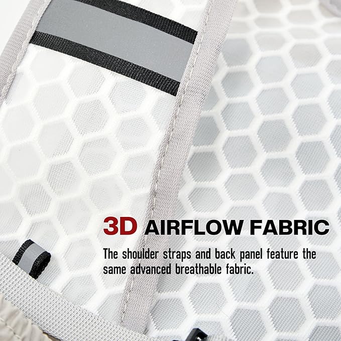 Hiking Backpack Ultralight – Packable Daypack for Women & Men, Breathable 3D Ventilated Backpack with Multiple Pockets, Foldable Travel Day Bag for Outdoor Walking, Camping & Commute（Gray,medium）