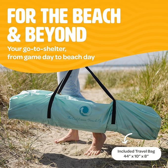 Pop Up Sun Canopy Shelter - Lightweight, Portable Outdoor Shelter with UPF 50+ Sun Protection & Easy Setup - Stable for Windy Conditions, Ideal for Beach, Picnic, Camping & More (Blue)