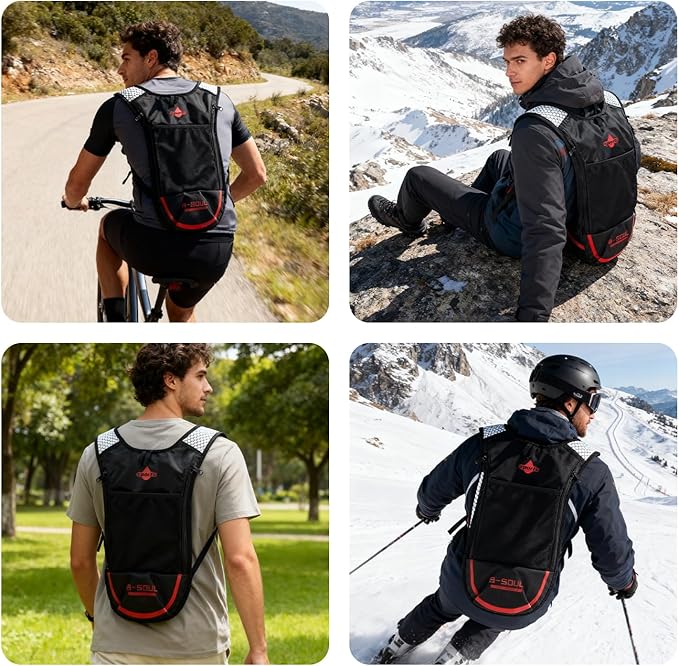 Hydration Backpack, Hiking Hydration Pack with 2L Water Bladder, Bike Water Bag for Men and Women, Running Hydro Vest Backpack for Hiking
