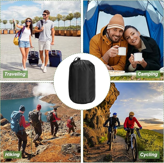 PATIKIL Stuff Sack, Waterproof Outdoor Storage Sack Portable Drawstring Dust Flap Bag for Hiking Backpacking