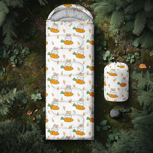 AILONEN Boys Sleeping Bag for Camping,Nautical Anchor,Lightweight & Waterproof,3 Season Warm & Cool Weather,Navy Blue Sleeping Bags for Kids Men Travelling,Outdoors