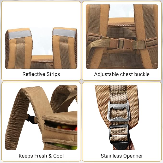 Tactical Backpack Cooler,Large Cooler Backpack Lunch Box for Men Adults Work with Handle,Insulated Soft Thermal Bag
