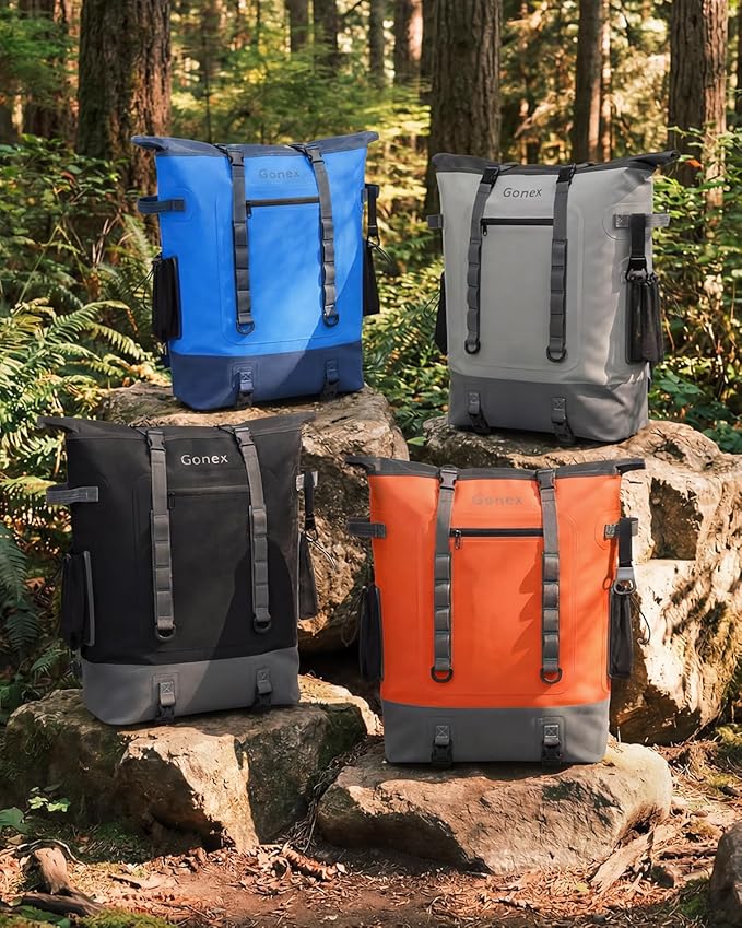 Gonex Cooler Backpack, 40 Can Insulated Soft Backpack Cooler Bag for Men Women, Waterproof Nylon TPU Cooler Backpack for Beach, Picnic, Lunch and Camping