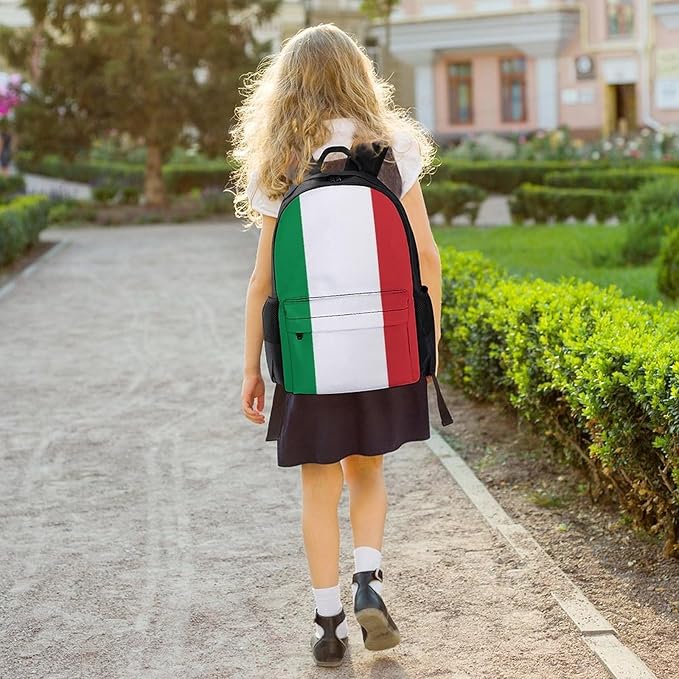 Casual Daypack Multipurpose Anti-Theft Large Capacity Carry On Bag, Italy Flag Casual Daypack Climbing Shoulder Bag With Padded Straps