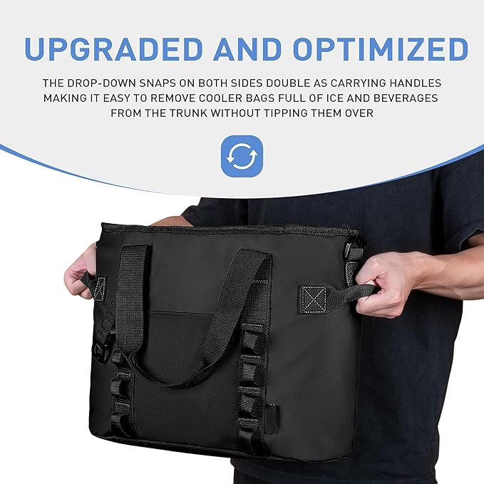 20 Cans Insulated Cooler Bag, Collapsible Leakproof Outdoor Portable Cooler with Zippered, Reusable Portable Grocery Cooler Bags for Travel, Picnic, Camping, Kayaking
