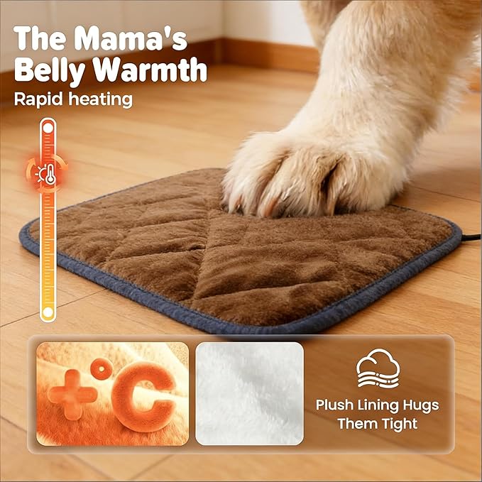 Thermal Reflection Pad for Dogs, Stop Joint Heat Loss – Restore Mobility & Comfort, Reflects Body Heat Back to Joints, No Electricity,Soft Sleeping Pad for Cold Floors, Washable (Gray, S)
