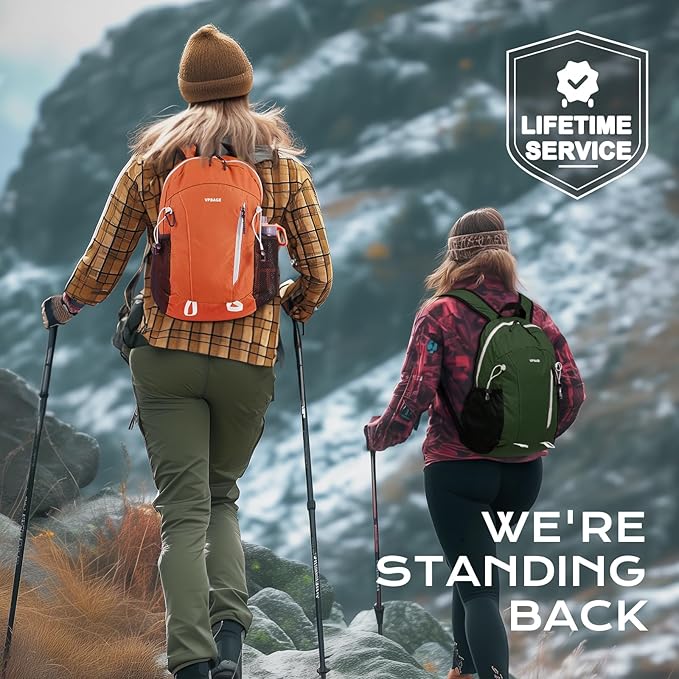 15L Water-resistant Hiking Daypack, Small Backpack Travel Outdoor, Lightweight Packable Day Pack Carry On for Women Men Adults