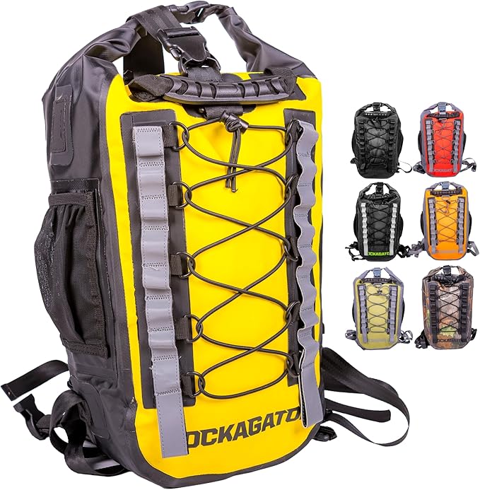 Rockagator Waterproof Backpack - HYDRIC Series Water Proof Floating Dry Bag River Pack (Yellow Jacket, 25 L)