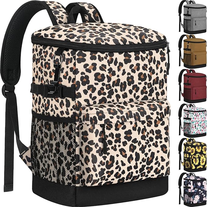 Cooler Backpack 33 Cans Backpack Coolers Insulated Leak Proof Soft Beach Cooler Bag for Men Women Ice Chest Backpack Camping Hiking Picnic Travel Cooler Lunch Backpack