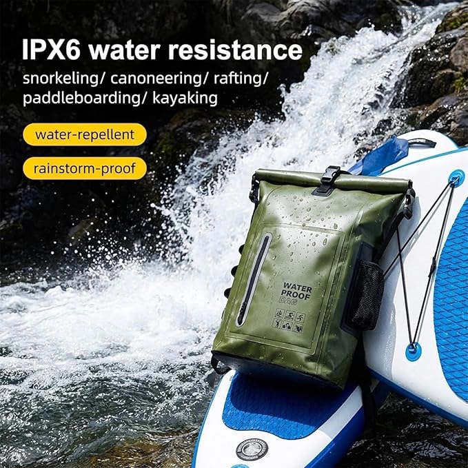 Dry Bag Waterproof 25L-Floating&Lightweight Bags for Women Waterproof Backpack for Kayaking, Boating, Fishing,Paddle boarding, Camping, Hiking,Roll-Top Seal&Adjustable Shoulder Straps