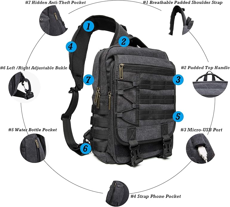 NICGID Tactical Military Backpack Daypack Molle Army Assault Pack Bug Out Bag Travel Fishing Hiking Trekking Rucksack