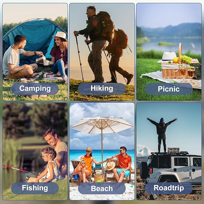 Camping Sleeping Pad with Pillow: Extra Thick 4.7 Inch Ultra-Light Self Inflating Airpad, Most Comfortable Inflatable Sleep Mattress with Foot Pump for Backpacking, Camp, Hiking, Tent (Navy Blue)