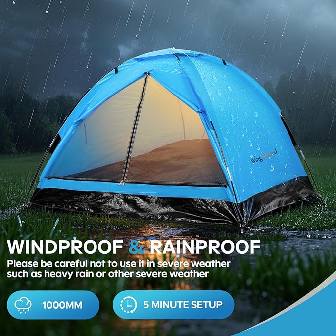 1-2 one Person Two Persons Small Camping Tents for Hiking with rainfly, Esay Set up Dome Tent with Carrying Bag,Basic Portable Camping Small Tents for Backpacking