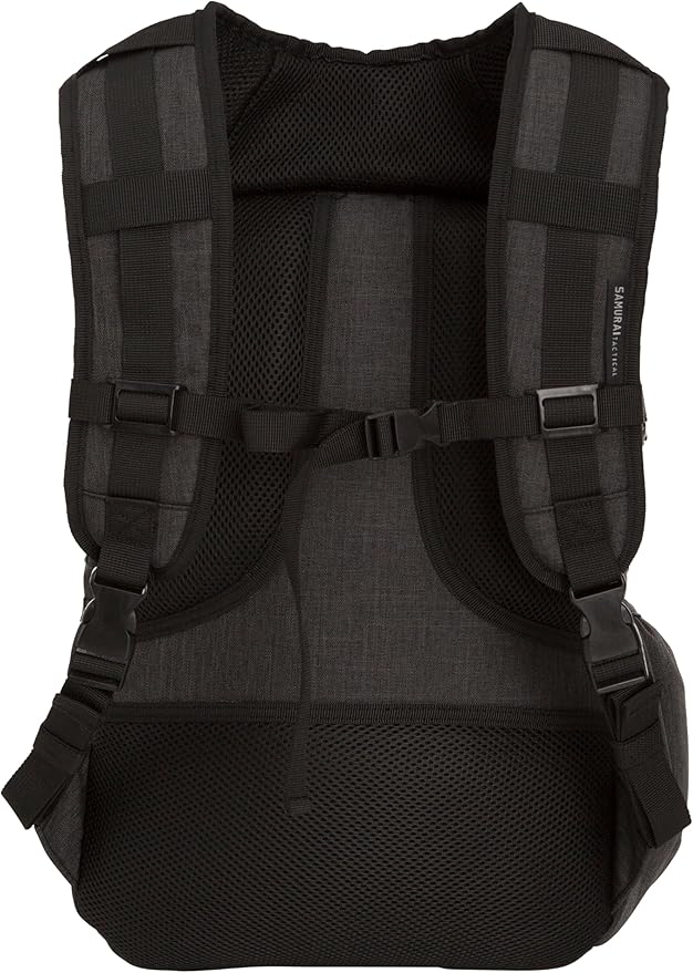 SAMURAI TACTICAL's Wakizashi Travel Backpack - Military Style with MOLLE System, Assault Design for Durability and Functionality, One Size, Heathered