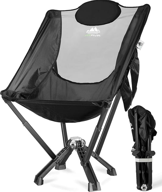 Camping Chairs for Adults, Supports 600 Lbs Lightweight Folding Camping Chair, Collapses to Size of Water Bottle Portable Camping Chair for Outdoor, Beach, Lawn, Travel, Picnics