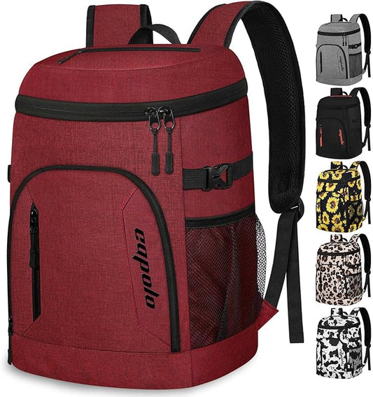 Capolo Cooler Backpack for Men Women Insulated Backpack Cooler Leak Proof Thermal Bag Beverage Soft Cooler Bag Lunch Backpack for Camping 30/45 Cans