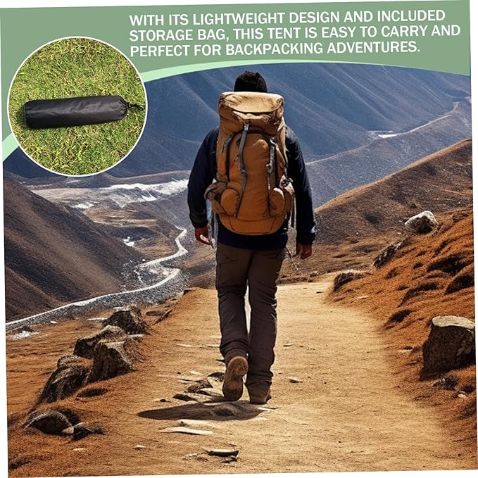 One Man Tent, Ultralight Waterproof Backpacking Tent with Fine Mesh for Hiking