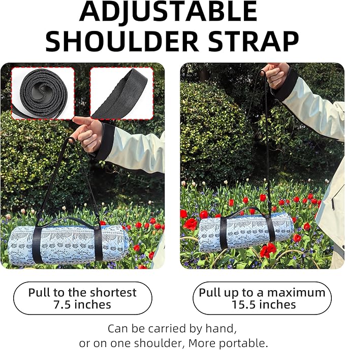 Outdoor Picnic Blanket White Fish 60"x80" Sandproof Beach Blanket Waterproof Picnic Blankets Foldable for Caming, Beach, Outdoor Activities.