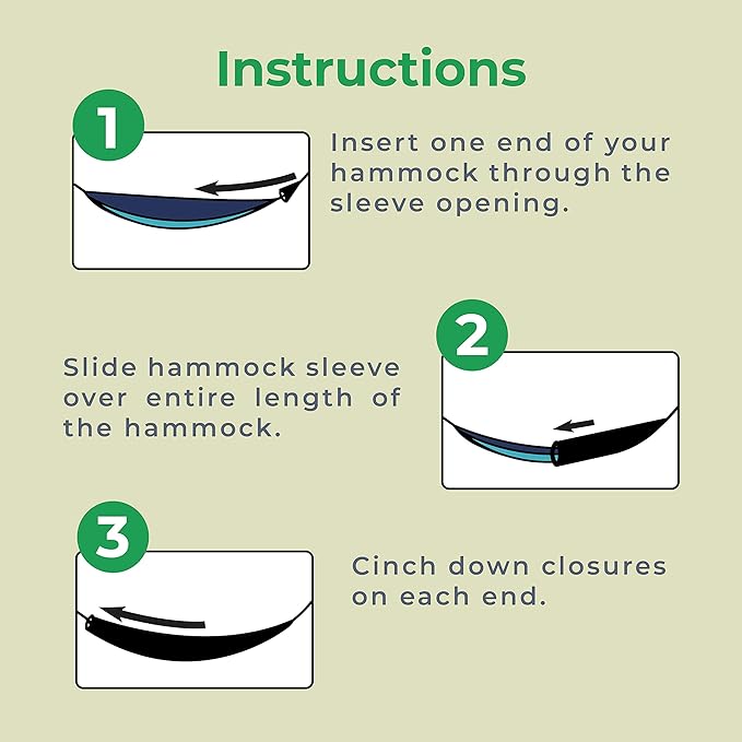 Wise Owl Outfitters Hammock Sleeve - Snakeskin Defender Camping Hammock Cover for Rain - Universal, Waterproof Protection for Rain Fly, Tarps and Camping Gear