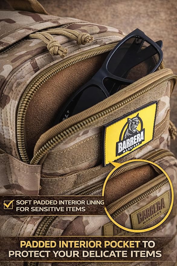 Tactical Backpack 25L Military MOLLE Assault Pack – Waterproof EDC Backpack for Hiking, Camping, Travel & Survival Gear, Bug Out Bag (Multicam Camo)