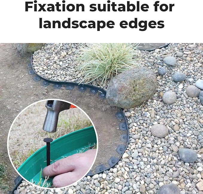 9-Inch Black Spiral Metal Landscapes Spikes, 100 Pcs Heavy Duty Garden Stakes for Paver Edging, Weed Barriers, Camping Tent, Artificial Turf, Etc