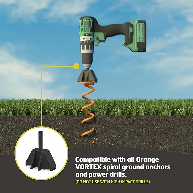 Ground Anchor Installation Tool for Vortex Spiral Screw-In Ground Anchors, Cast Iron ANCIT-FB-CP