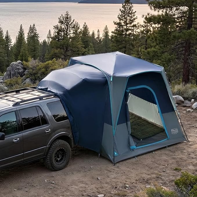 TIMBER RIDGE 5 Person SUV Tent Weather Resistant Portable for Car SUV Van Camping, Includes Rainfly and Storage Bag, 10' W X 8' L X 7.1' H