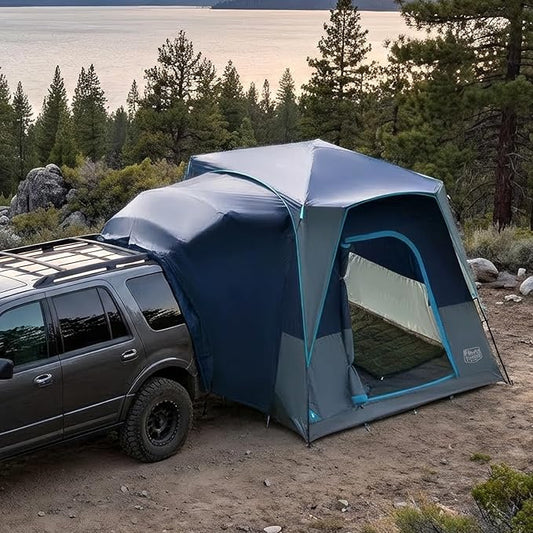 TIMBER RIDGE 5 Person SUV Tent Weather Resistant Portable for Car SUV Van Camping, Includes Rainfly and Storage Bag, 10' W X 8' L X 7.1' H