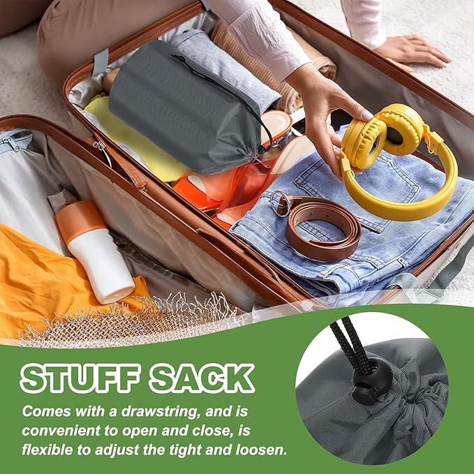 PATIKIL Stuff Sack, Waterproof Outdoor Storage Sack Portable Drawstring Dust Flap Bag Lightweight Sleeping Bag for Camping Hiking Backpacking