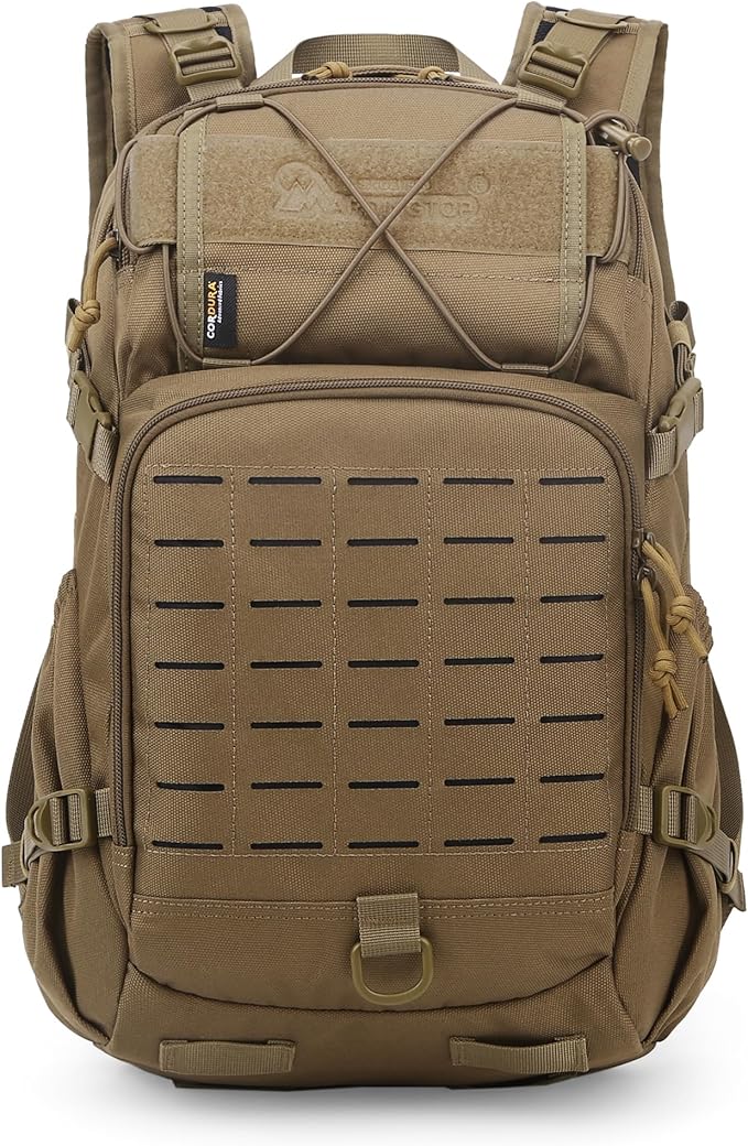 Mardingtop Small Military Tactical Backpack for Men,25L Molle Cordura Backpack for Hiking,Camping,Rucking