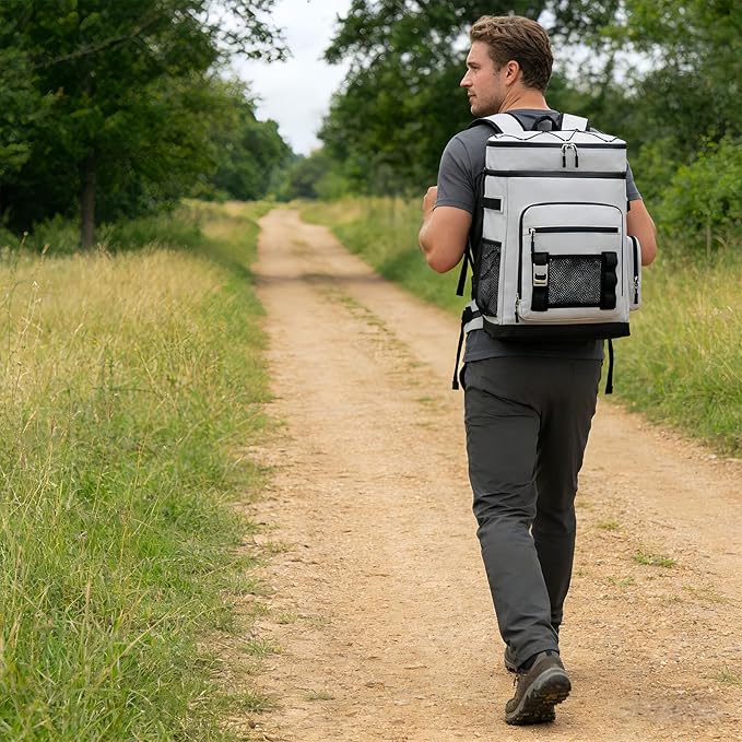 Large Waterproof Insulated Cooler Backpack for Men & Women, Leak Proof Portable Backpack for Camping, Fishing, Picnic, Travel, Hiking